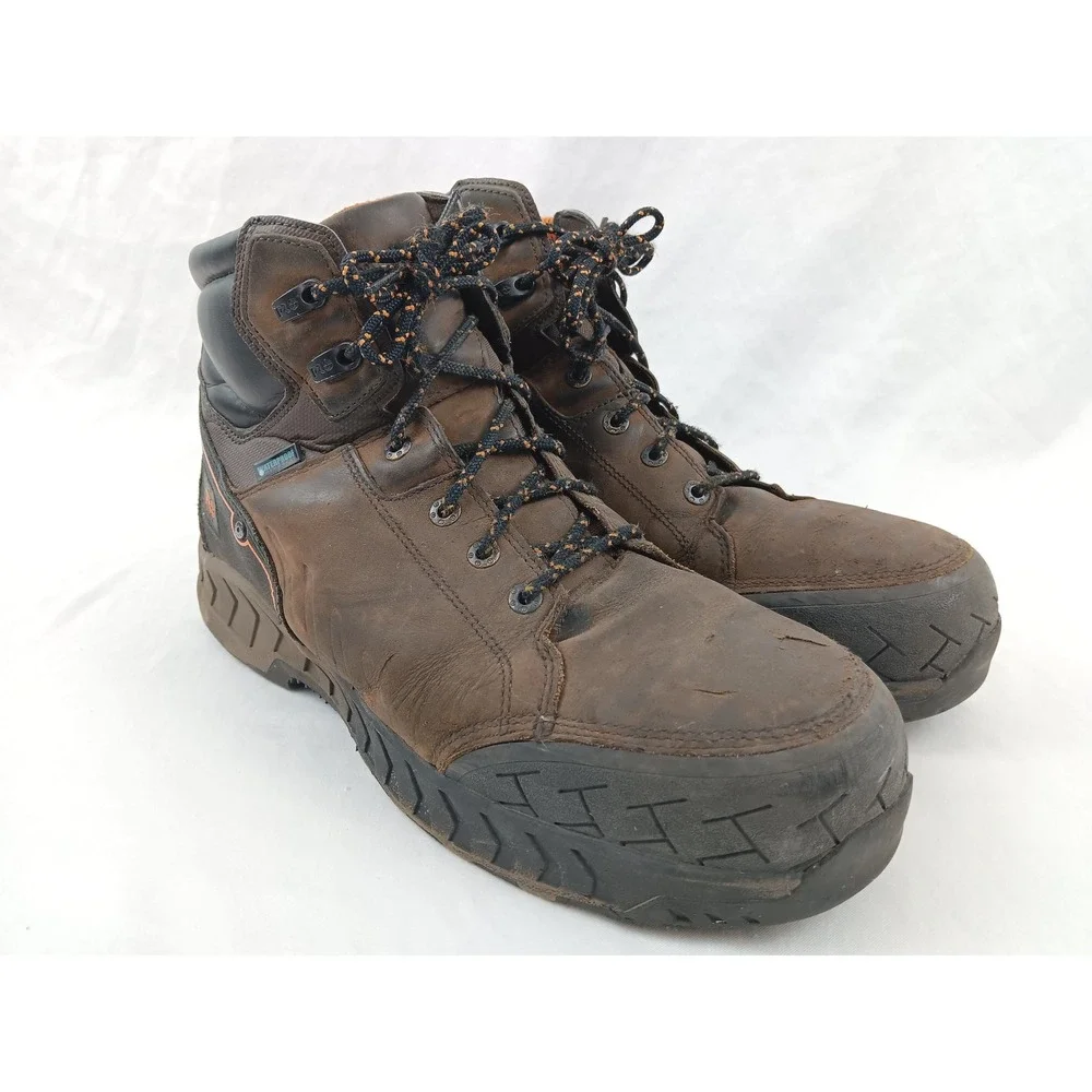 Timberland PRO Work Summit‎ Mens Brown Composite Toe Boots Size 13M A225Q A7859